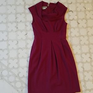 Gorgeous cranberry cowl neck dress by Kay Unger
